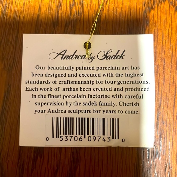 ANDREA’S BIRDS. ROBIN with WILD ROSES 🌹 Fine Hand Painted Porcelain Art 9743 - Picture 12 of 16